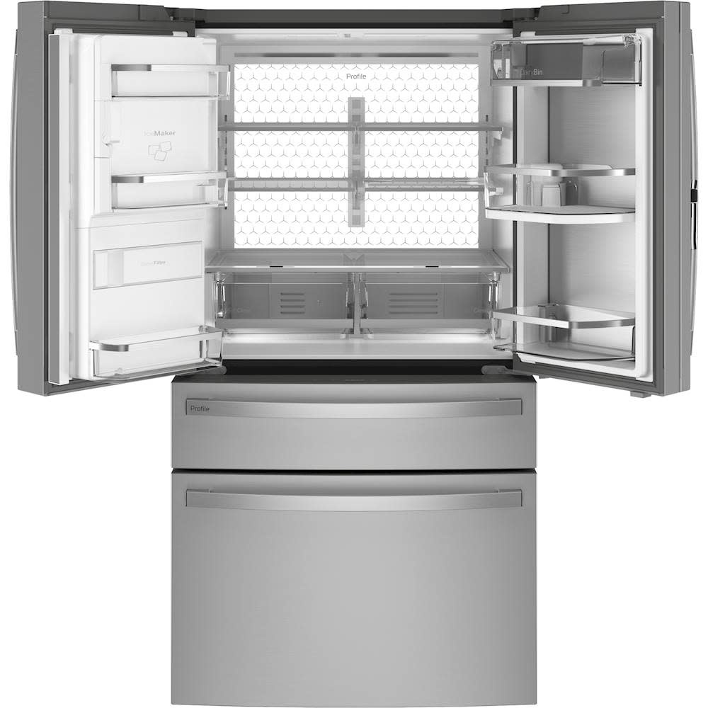 GE PVD28BYNFS - Profile 27.9 cu. ft. Smart 4-Door French Door Refrigerator with Door-in-Door in Fingerprint Resistant Stainless Steel