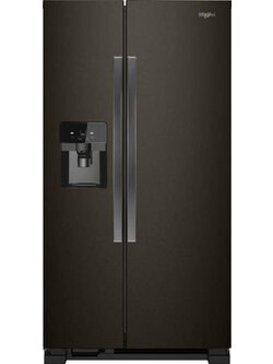 Whirlpool *WRS325SDHV  24.5-cu ft Side by Side Refrigerator with Ice and Water Dispenser and Can Caddy - Black Stainless