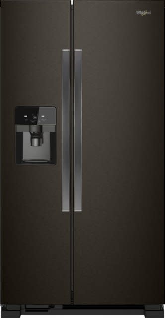 Whirlpool *WRS325SDHV  24.5-cu ft Side by Side Refrigerator with Ice and Water Dispenser and Can Caddy - Black Stainless