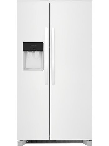 Frigidaire *FRSS2623AW  36 in. 25.6 cu. ft. Side by Side Refrigerator in White, Standard Depth