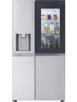 LG *LRSOS2706S InstaView 27.1-cu ft Side-by-Side Refrigerator with Dual Ice Maker (Printproof Stainless Steel) ENERGY STAR