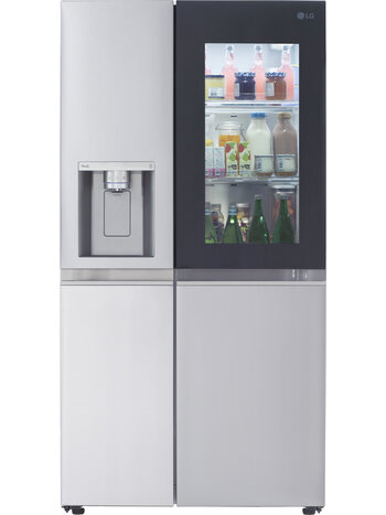 LG *LRSOS2706S InstaView 27.1-cu ft Side-by-Side Refrigerator with Dual Ice Maker (Printproof Stainless Steel) ENERGY STAR