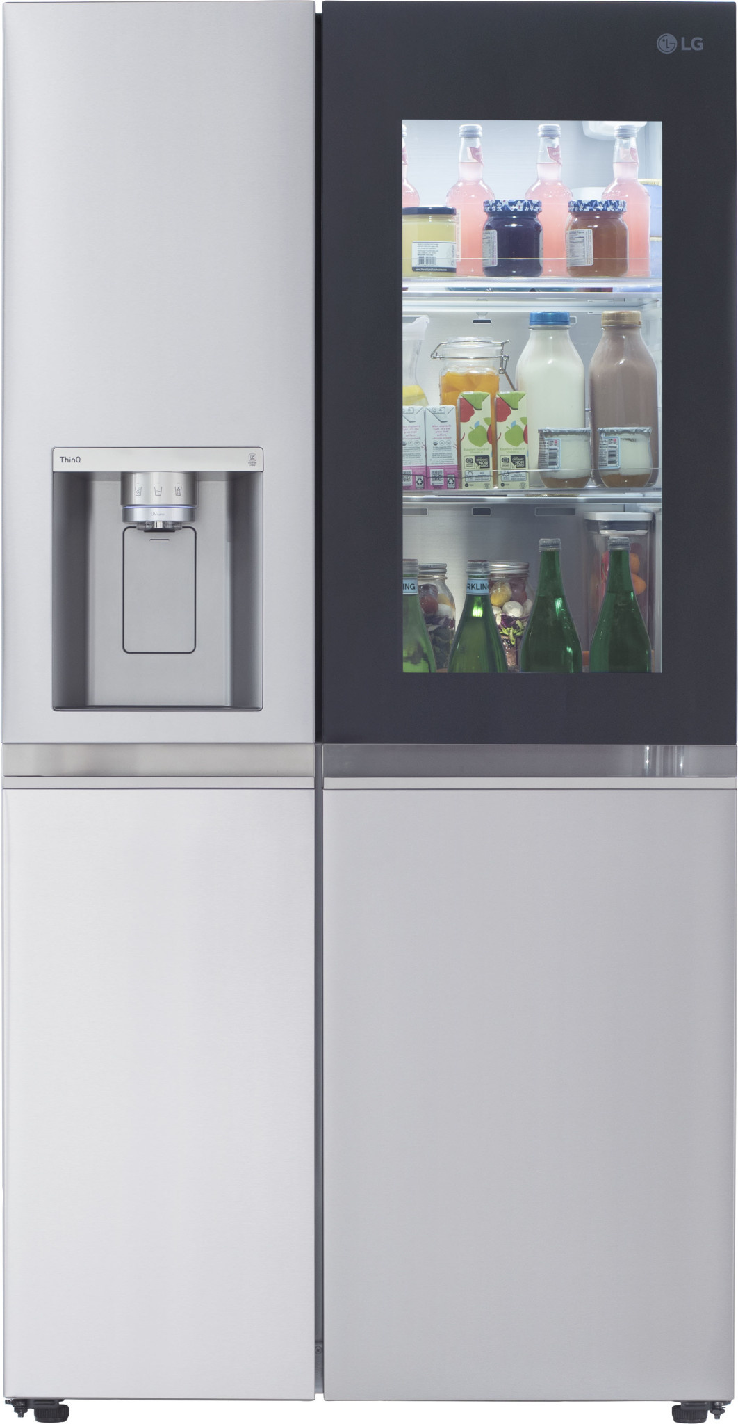LG *LRSOS2706S InstaView 27.1-cu ft Side-by-Side Refrigerator with Dual Ice Maker (Printproof Stainless Steel) ENERGY STAR