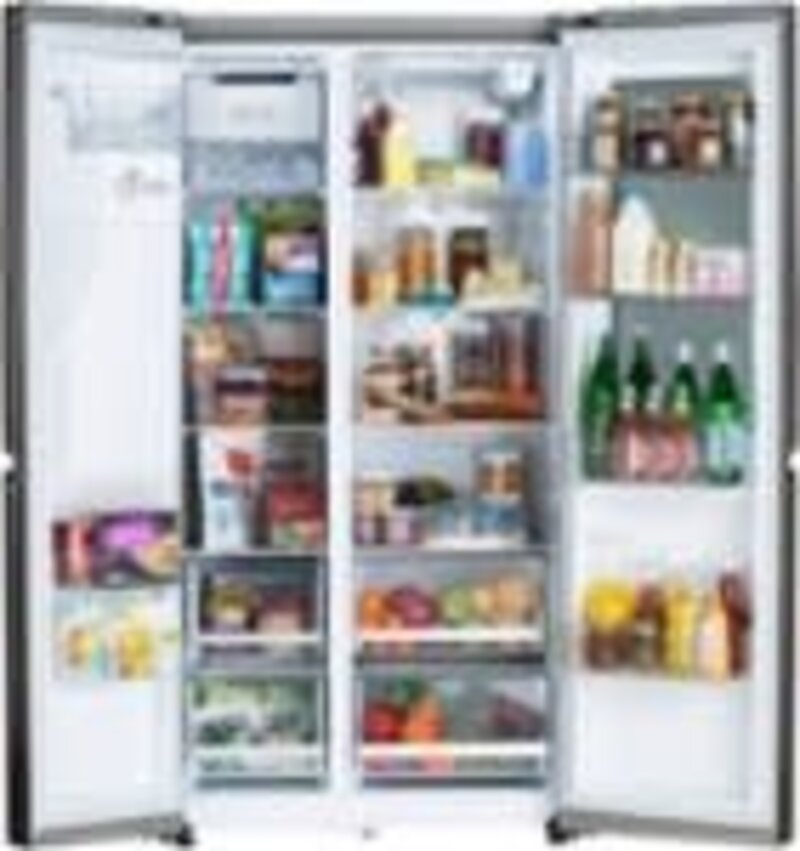 LG *LRSOS2706S InstaView 27.1-cu ft Side-by-Side Refrigerator with Dual Ice Maker (Printproof Stainless Steel) ENERGY STAR