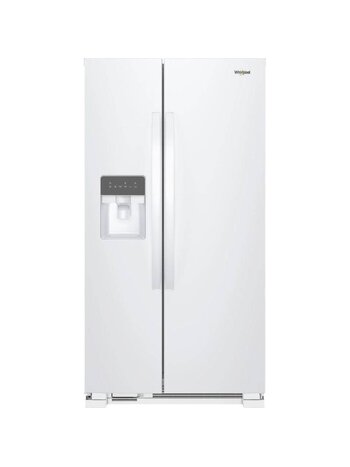 Whirlpool *WRS315SDHW 24.6-cu ft Side-By-Side Refrigerator with Ice and Water Dispenser - WHITE