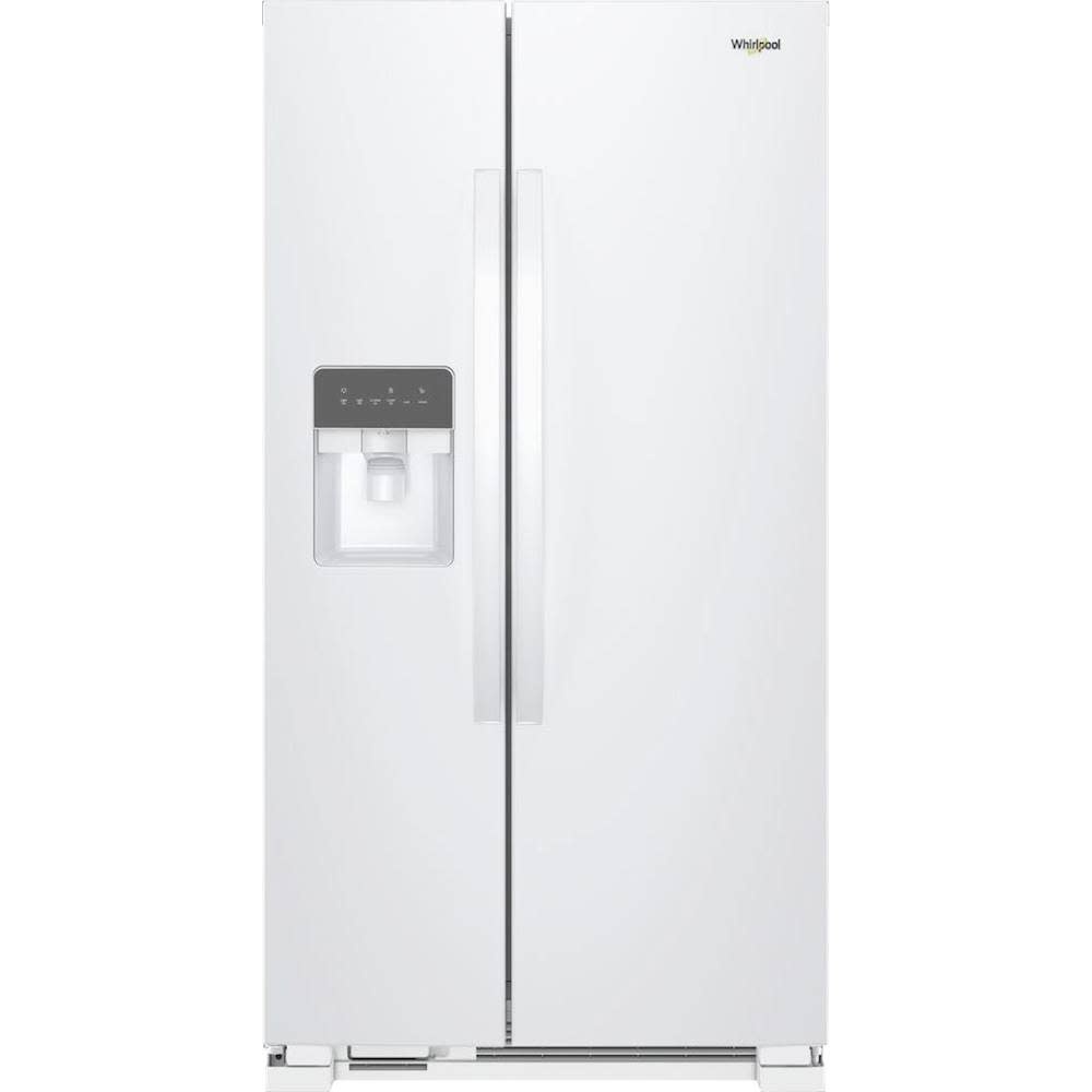 Whirlpool *WRS315SDHW 24.6-cu ft Side-By-Side Refrigerator with Ice and Water Dispenser - WHITE