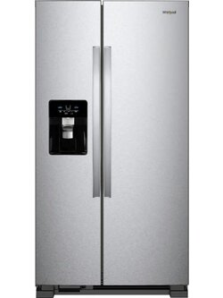 Whirlpool WRS315SDHZ 24.6-cu ft Standard-Depth 36-in Wide Side-by-Side Refrigerator with Ice Maker ,Water and Ice Dispenser ( Fingerprint Resistant Stainless Finish )