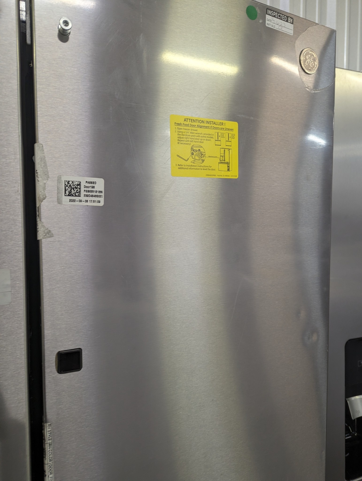 GE **PVD28BYNFS Clearance 27.9 cu. ft. Smart 4-Door French Door Refrigerator with Door in Door in Fingerprint Resistant Stainless Steel