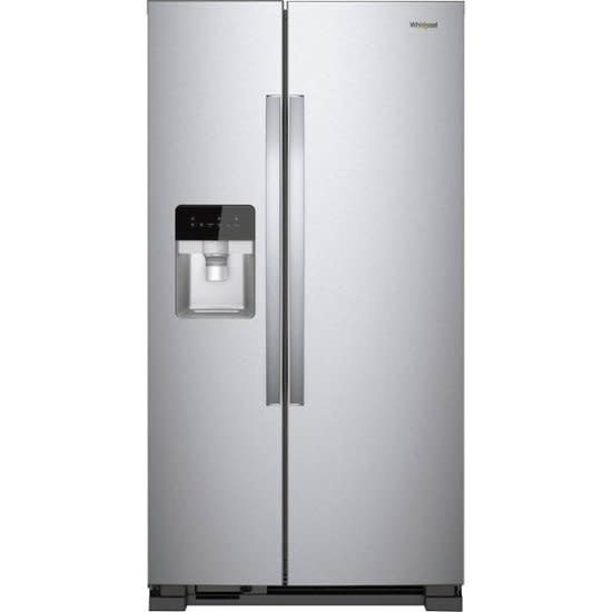 Whirlpool *WRS311SDHM   21.4-cu ft 33" Side-by-Side Refrigerator with Ice Maker (Stainless Steel)