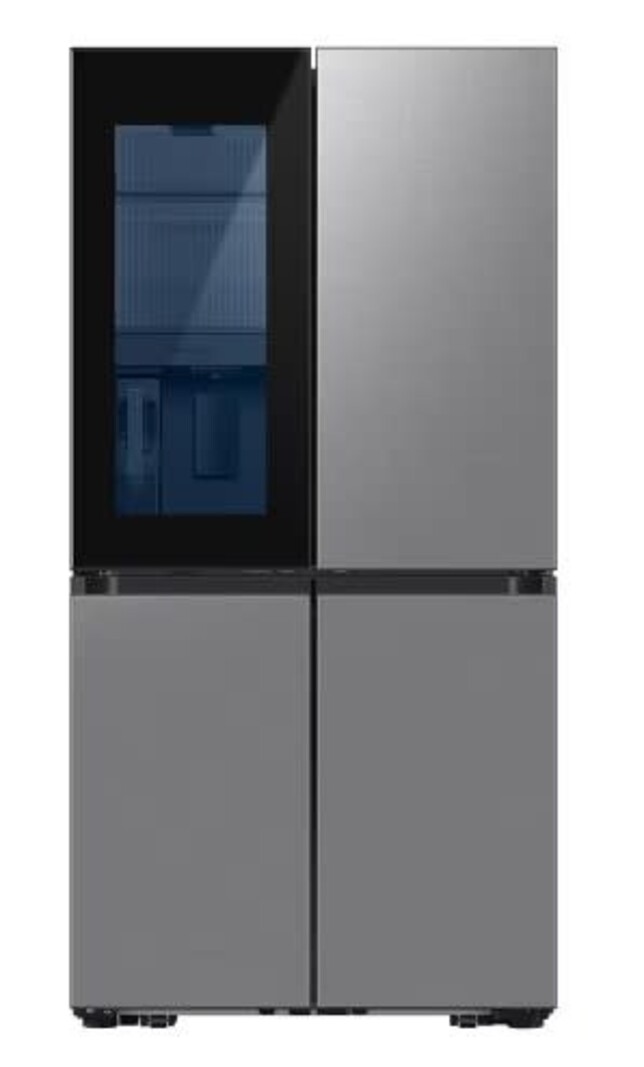 Samsung *RF23DB9700QL  Bespoke Counter-depth 22.5-cu ft 4-Door Smart French Door Refrigerator with Dual Ice Maker and Water Dispenser and Door within Door (Stainless Steel) ENERGY STAR