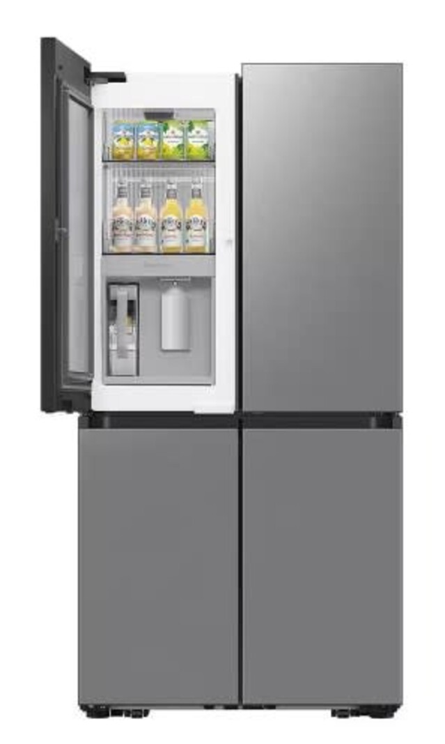Samsung *RF23DB9700QL  Bespoke Counter-depth 22.5-cu ft 4-Door Smart French Door Refrigerator with Dual Ice Maker and Water Dispenser and Door within Door (Stainless Steel) ENERGY STAR