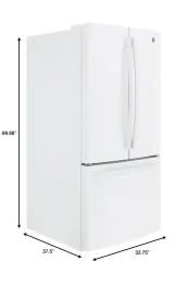 GE *GNE25JGKWW -24.7 cu. ft. French Door Refrigerator in White, ENERGY STAR