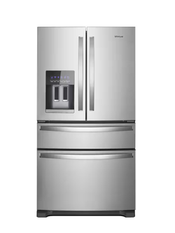 Whirlpool *WRMF3636RZ  24.5-cu ft 4-Door French Door Refrigerator with Ice Maker, Water and Ice Dispenser (Stainless Steel) ENERGY STAR