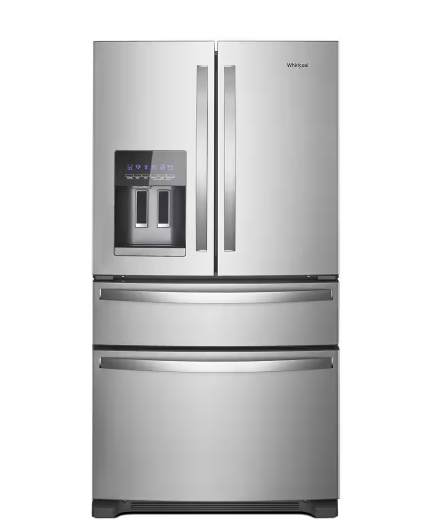 Whirlpool *WRMF3636RZ  24.5-cu ft 4-Door French Door Refrigerator with Ice Maker, Water and Ice Dispenser (Stainless Steel) ENERGY STAR