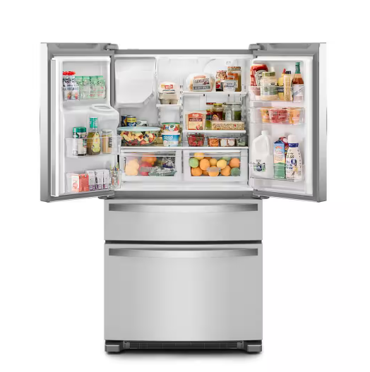 Whirlpool *WRMF3636RZ  24.5-cu ft 4-Door French Door Refrigerator with Ice Maker, Water and Ice Dispenser (Stainless Steel) ENERGY STAR
