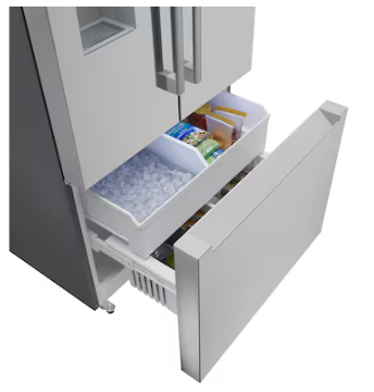 Bosch *B36FD31ENS - Bosch Fastest Ice Maker Standard-Depth 300 Series 26-cu ft 3 -Door Smart Compatible French Door Refrigerator with Ice Maker with Water and Ice Dispenser ( Stainless Steel ) ENERGY STAR Certified