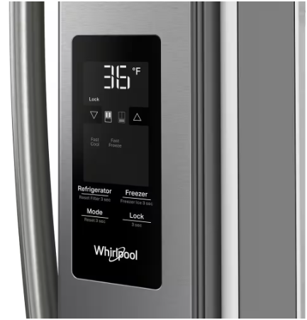 Whirlpool *WRFF3136SZ 36 in. 31 cu ft. Freestanding French Door Refrigerator in Fingerprint Resistant Stainless Finish with Ice Maker