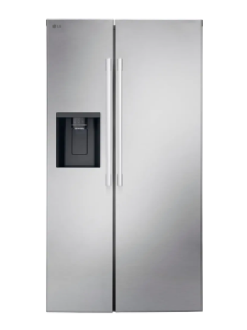 LG LL27T3530S  26.6 Cu. Ft. Side-by-Side Smart Refrigerator with External Ice and Water - Stainless Steel