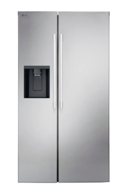 LG LL27T3530S  26.6 Cu. Ft. Side-by-Side Smart Refrigerator with External Ice and Water - Stainless Steel