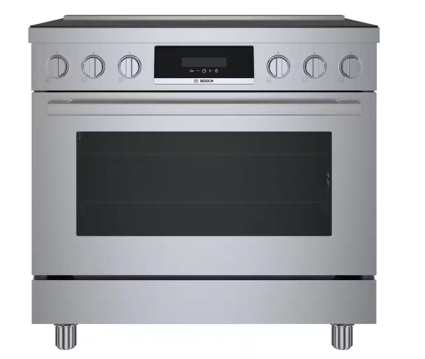 Bosch *HIS8655U 800 Series 36 in. 3.7 cu ft. 5 Burner Slide-In Industrial Style Induction Range w/ Convection Pro in Stainless Steel