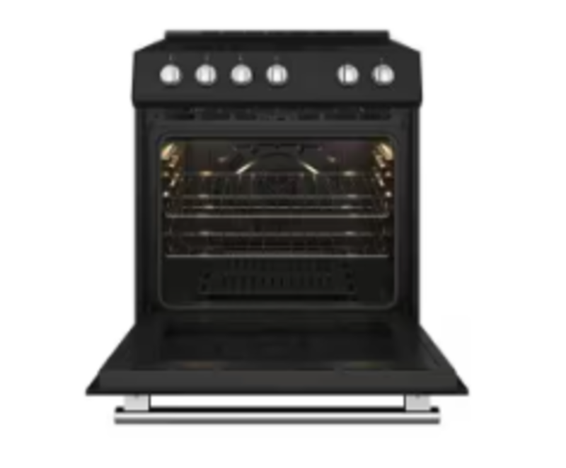 Forno *FFSEL6012-30BLK  Leonardo Espresso 30 in. 4 Element 5.0 cu. ft Electric Range Convection Oven in Black