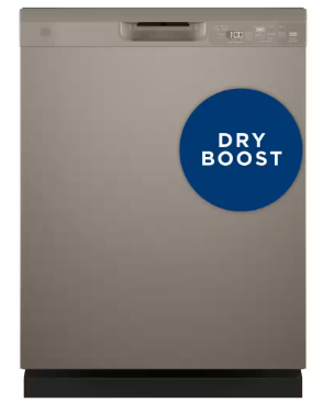 GE *GDF550PMRES  24 in. Built-In Tall Tub Front Control Slate Dishwasher w/Sanitize, Dry Boost, 52 dBA