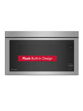 Kitchenaid *KMMF330PSS  30 in. W 1.1 cu. ft. Stainless Steel Flush Built-In 1000-Watt Over-the-Range Microwave