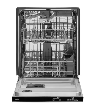 Whirlpool *WDPS7024RV  24 in. Built-In Tall Tub Dishwasher in Fingerprint Resistant Black Stainless with 3rd Rack