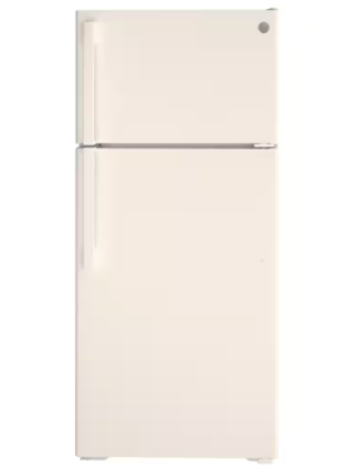 GE *GTE17DTNRCC  16.6 cu. ft. Top Freezer Refrigerator in Bisque, ENERGY STAR