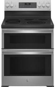 GE *PB965YPFS  Profile 30 in. 5 Burner Element Smart Free-Standing Double Oven Electric Range in Fingerprint Resistant Stainless