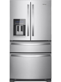 Whirlpool **WRX735SDHZ  Clearance 24.5-cu ft 4-Door 36-in French Door Refrigerator with Exterior Ice and Water Dispenser - Fingerprint Resistant Stainless Steel