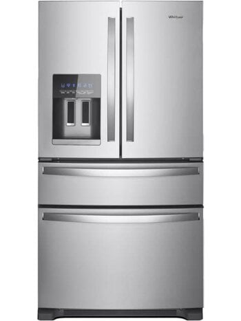 Whirlpool **WRX735SDHZ  Clearance 24.5-cu ft 4-Door 36-in French Door Refrigerator with Exterior Ice and Water Dispenser - Fingerprint Resistant Stainless Steel