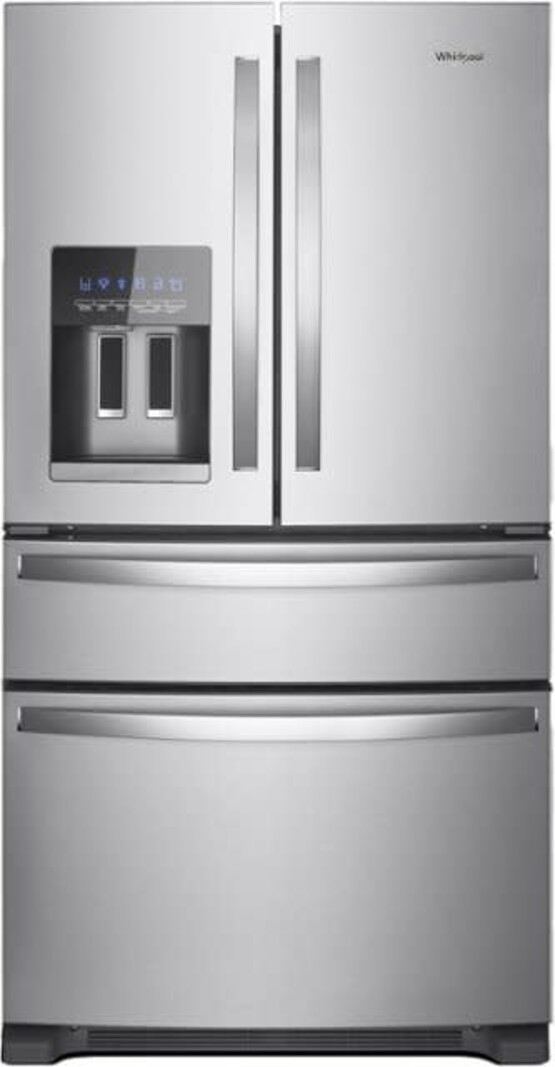 Whirlpool **WRX735SDHZ  Clearance 24.5-cu ft 4-Door 36-in French Door Refrigerator with Exterior Ice and Water Dispenser - Fingerprint Resistant Stainless Steel