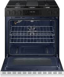 Samsung *NSE6DB830012  Bespoke 30 in. 6.3 cu.ft. 5 Burner Element Smart Slide-In Electric Range w/ AirFry & Safety Knobs in White Glass