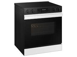 Samsung *NSE6DB830012  Bespoke 30 in. 6.3 cu.ft. 5 Burner Element Smart Slide-In Electric Range w/ AirFry & Safety Knobs in White Glass