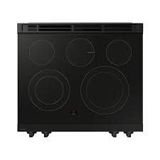 Samsung *NSE6DB830012  Bespoke 30 in. 6.3 cu.ft. 5 Burner Element Smart Slide-In Electric Range w/ AirFry & Safety Knobs in White Glass