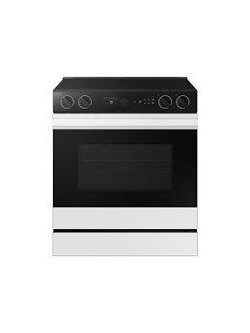 Samsung *NSE6DB870012AA  Bespoke 6.3 cu. ft. Smart Slide-In Electric Range with Smart Oven Camera & Illuminated Precision Knobs in White Glass