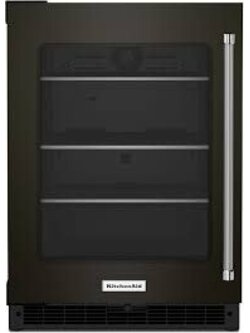 Kitchenaid *KURL314KBS  24" Undercounter Refrigerator with Glass Door and Shelves with Metallic Accentsand with PrintShield™ Finish