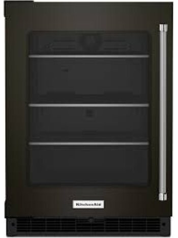 Kitchenaid *KURL314KBS  24" Undercounter Refrigerator with Glass Door and Shelves with Metallic Accentsand with PrintShield™ Finish