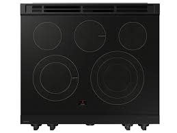 Samsung NSE6DB850012AA (NIB) SAMSUNG BESPOKE Slide-In Electric Range with 6.3 Cubic Foot Oven Capacity, Air Fry, SmartThings Compatible, Express Broil, Self and Steam Clean in White Glass