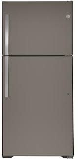 GE *GTS22KMNRES 21.9 cu. ft. Top Freezer Refrigerator in Slate, Fingerprint Resistant, Garage Ready
