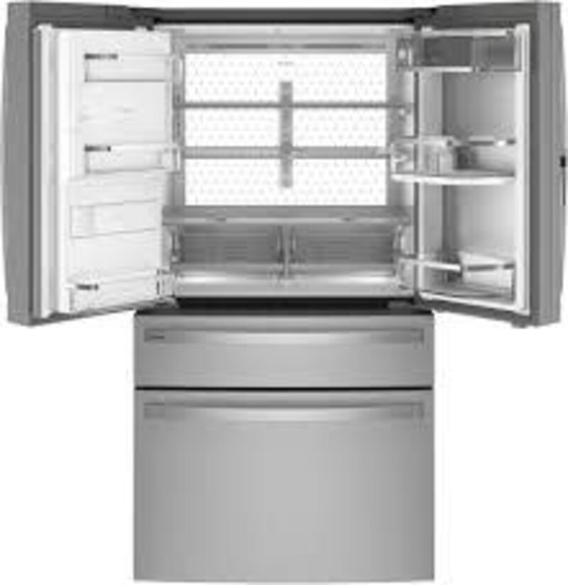 GE *PXD22BYPFS Profile 22.3 cu. ft. Counter Depth Four Door French Door Refrigerator in Stainless Steel with Hands-Free Autofill