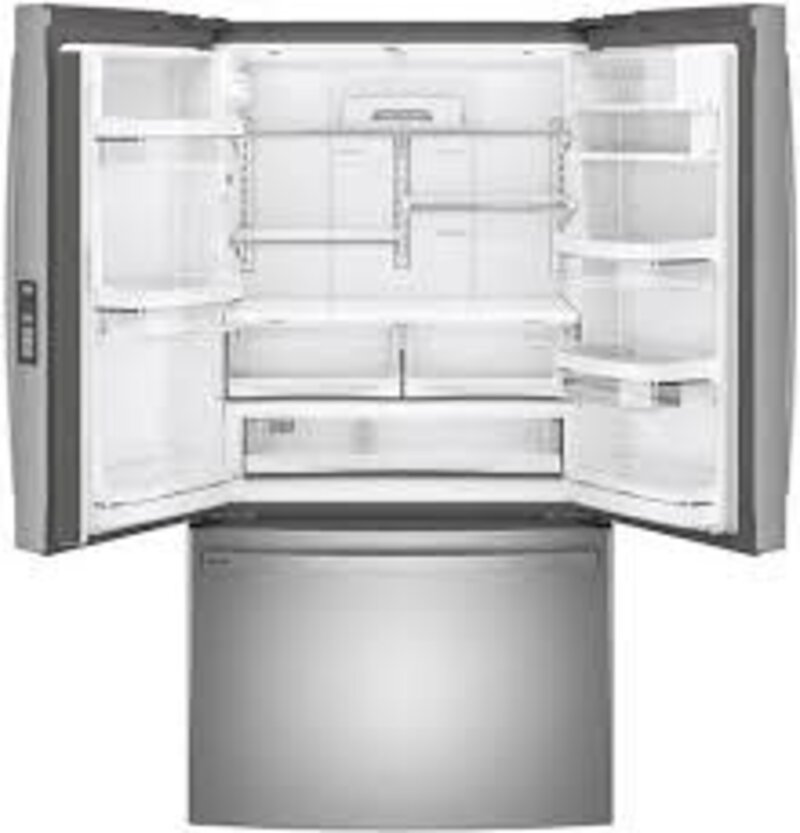 GE *PWE23KYNFS  Profile Counter-Depth 23.1-cu ft 3 -Door French Door Refrigerator with Ice Maker with Water Dispenser ( Stainless Steel ) ENERGY STAR Certified
