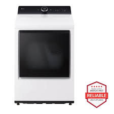 LG *DLEX8600WE  7.3 cu. ft. Ultra Large High Efficiency Electric TurboSteam™ LG EasyLoad™ Door, Wi-Fi Connectivity, White