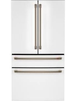 *GE CJE23DP4WW2 CAFÉ 23.2 Cu. Ft. Smart Counter-Depth 4-Door French-Door Refrigerator With Dual-Dispense AutoFill Pitcher