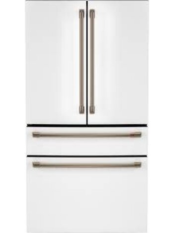 *GE CJE23DP4WW2 CAFÉ 23.2 Cu. Ft. Smart Counter-Depth 4-Door French-Door Refrigerator With Dual-Dispense AutoFill Pitcher