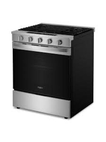Whirlpool *WSGS7530RZ Whirlpool 30-in 5 burners 5-cu ft Air Fry Convection Oven Slide-In Natural Gas Range ( Stainless Steel )