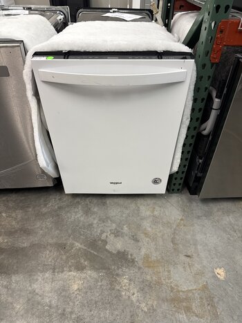 Whirlpool WDT970SAHW Stainless Steel Tub Dishwasher with Third Level Rack, White