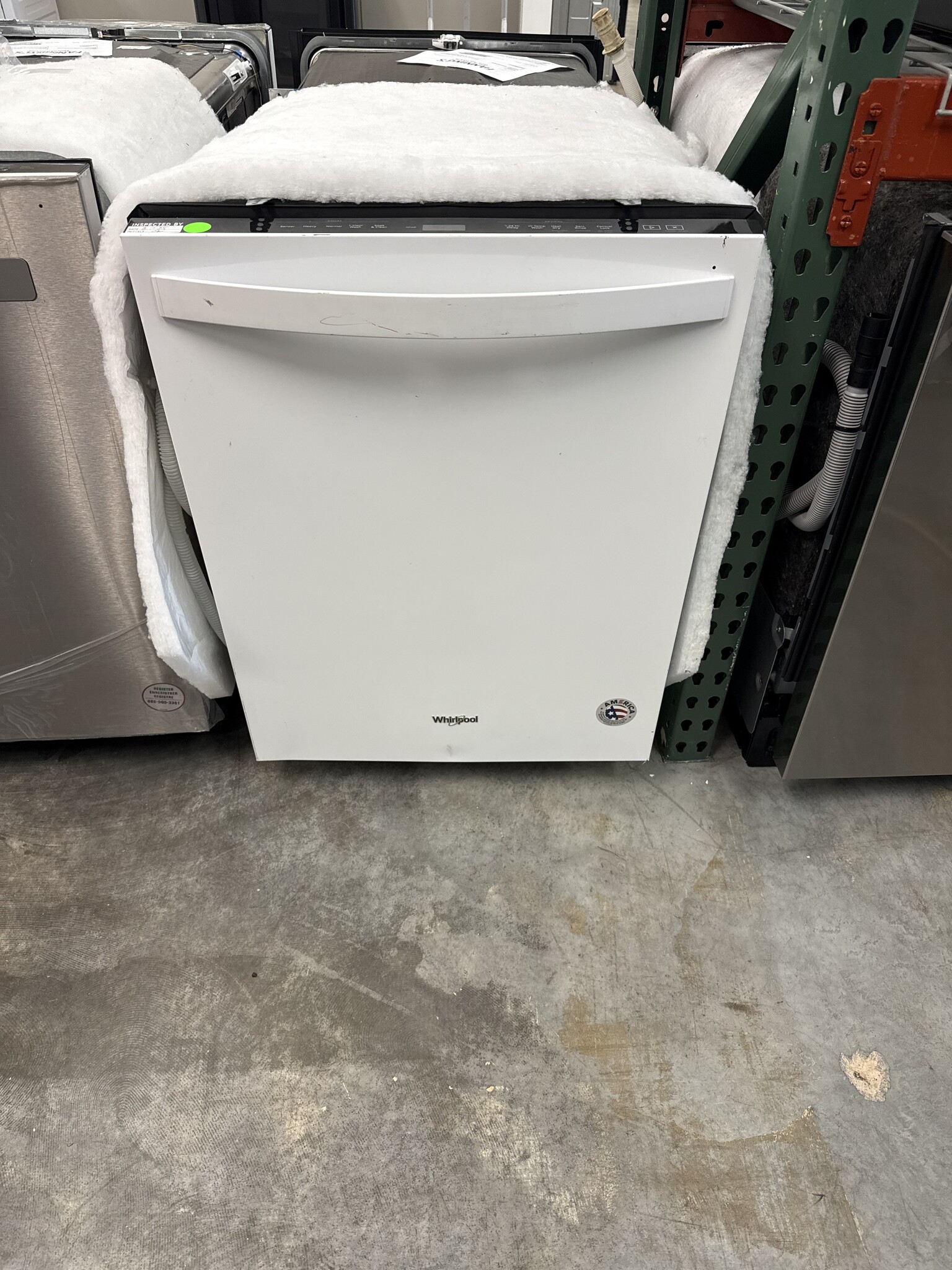 Whirlpool WDT970SAHW Stainless Steel Tub Dishwasher with Third Level Rack, White