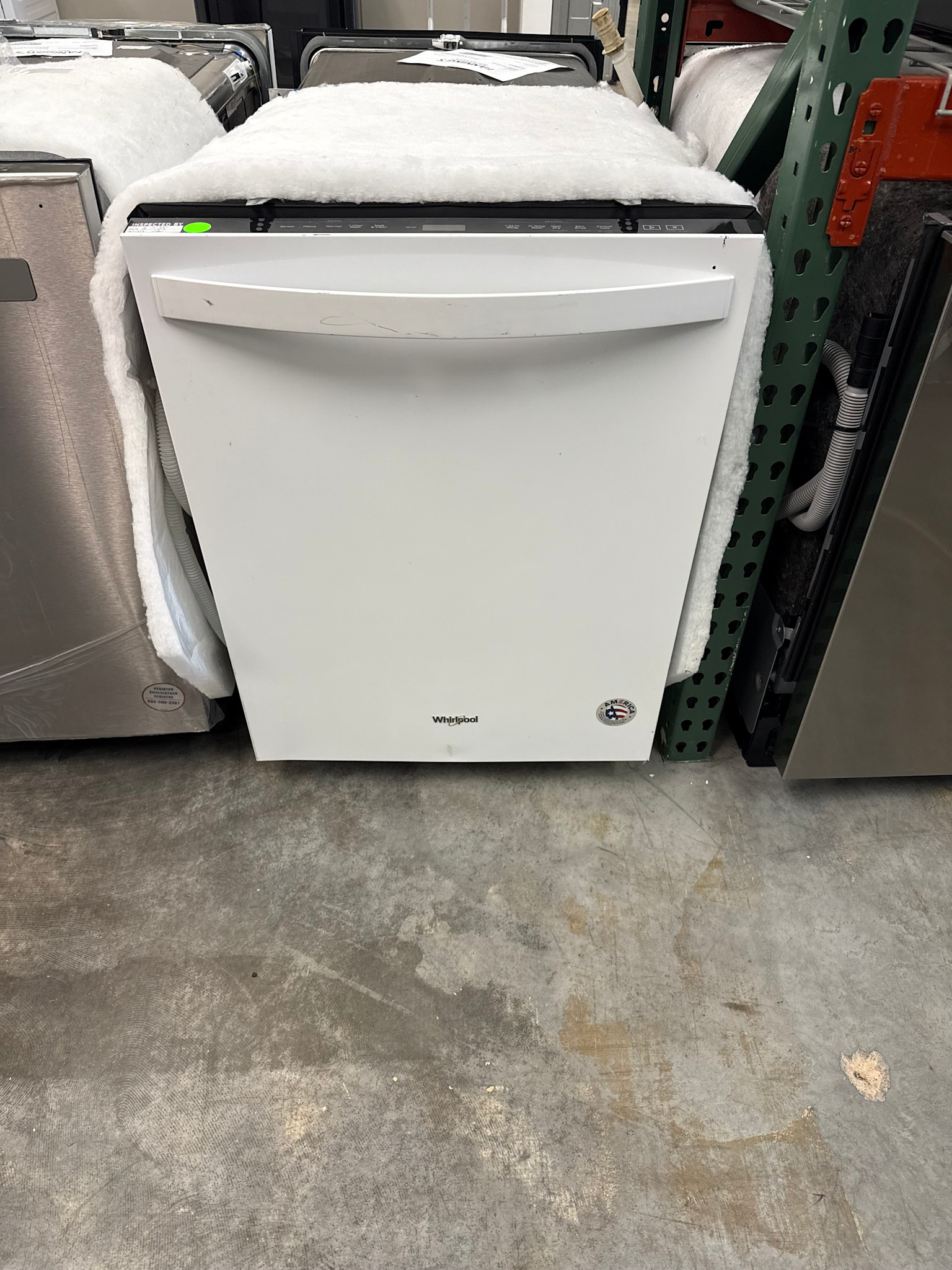 Whirlpool WDT970SAHW Stainless Steel Tub Dishwasher with Third Level Rack, White